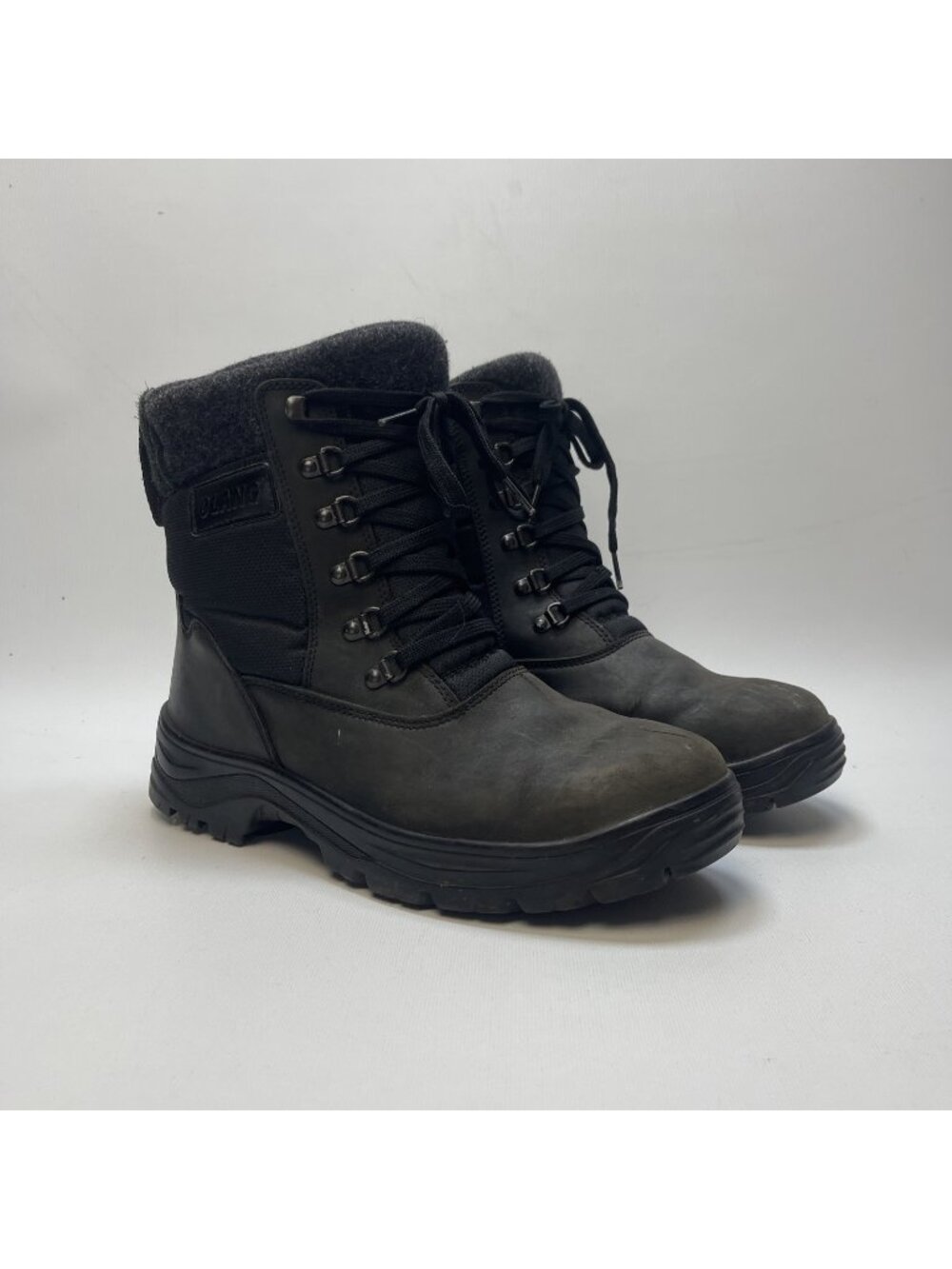 Olang Kursk Black Winter Boots w/ Spikes Sz 44 Side Zip Walking City Boots